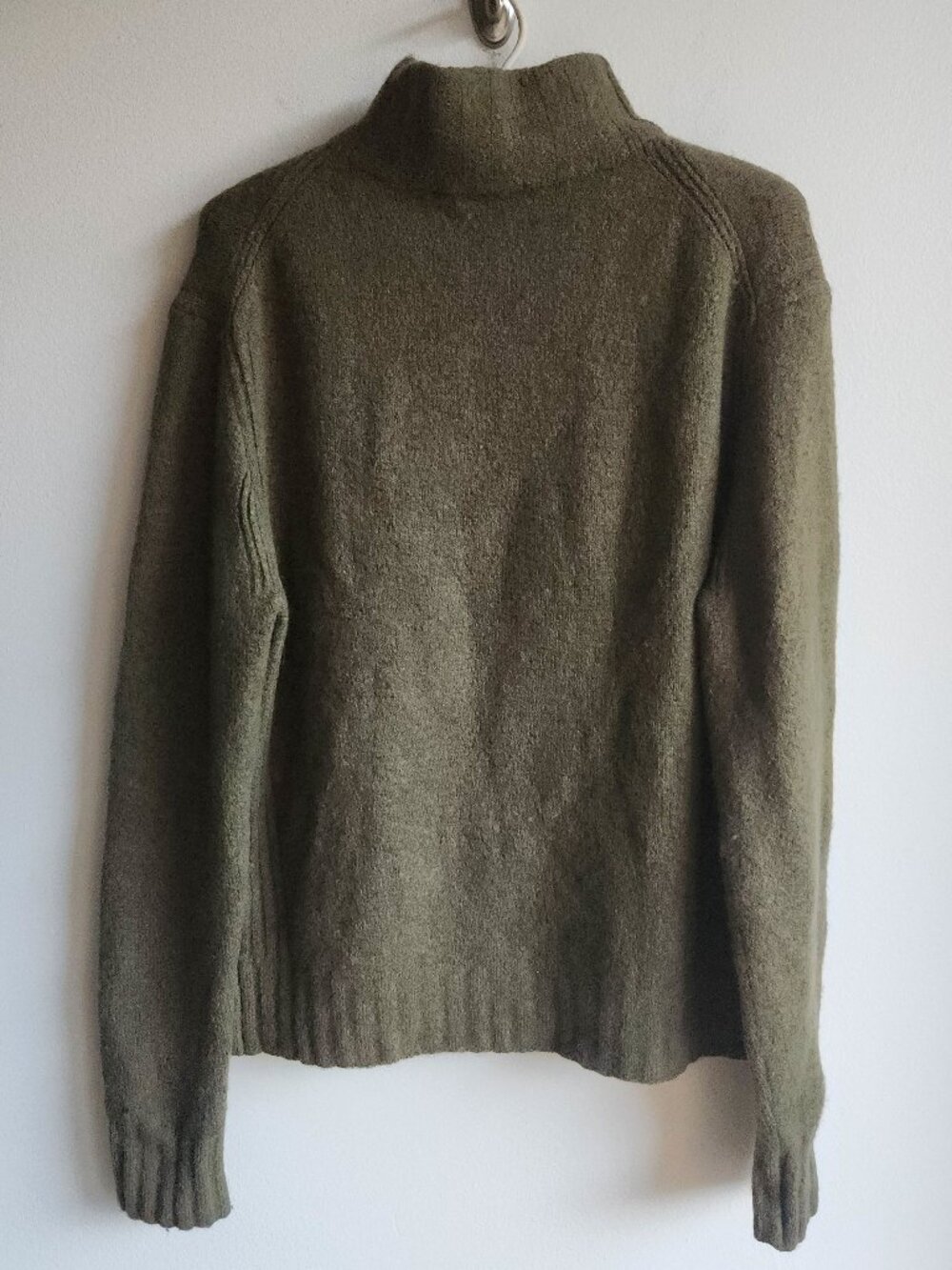 J. Crew Supersoft Olive Green Merino Alpaca Mockneck Sweater - M/L - Picture 7 of 14